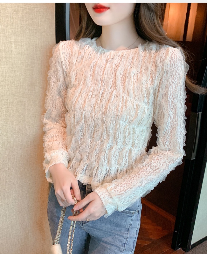 Pinched waist tops long sleeve shirt for women