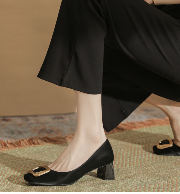 Temperament shoes sheepskin high-heeled shoes for women