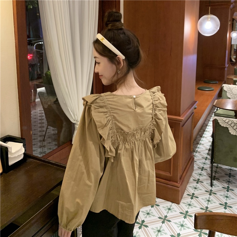 Puff sleeve niche tops fashion bottoming shirt