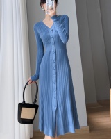 Exceed knee long dress bottoming sweater for women