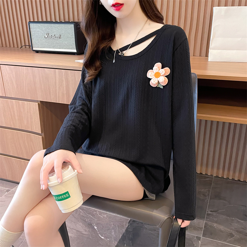 Long sleeve bottoming hoodie autumn T-shirt for women