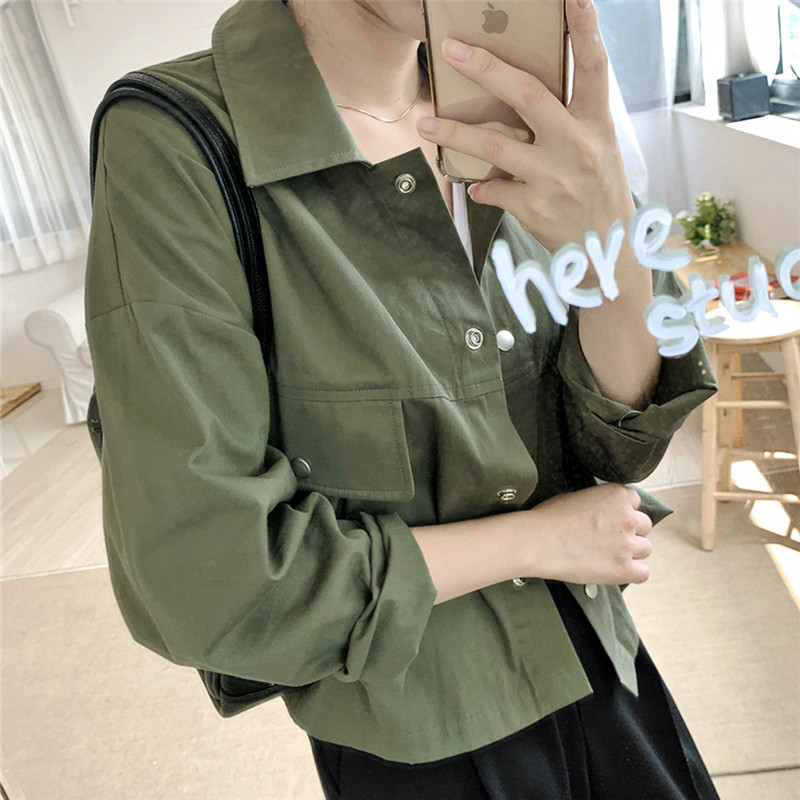 Casual work clothing Korean style tops for women