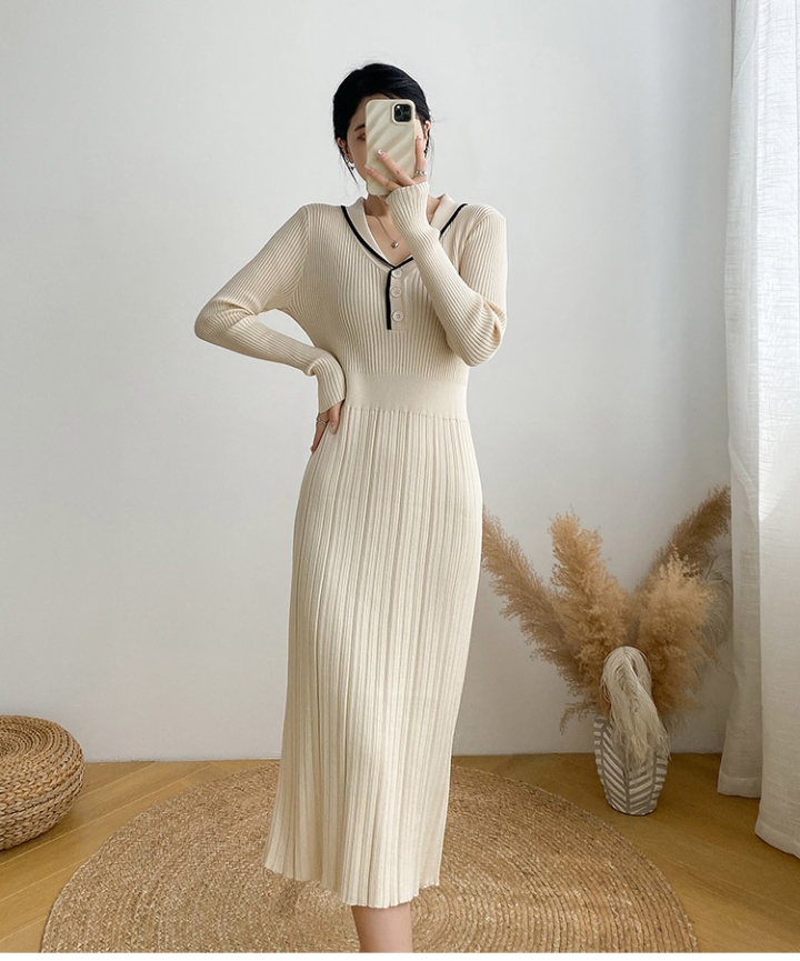 Slim long dress collocation artifact for women