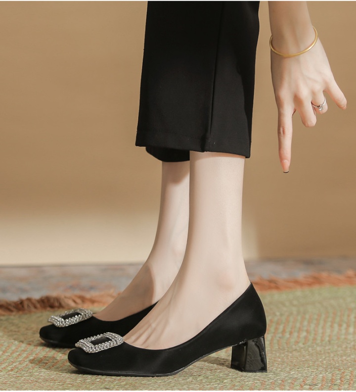 Temperament high-heeled shoes sheepskin shoes for women