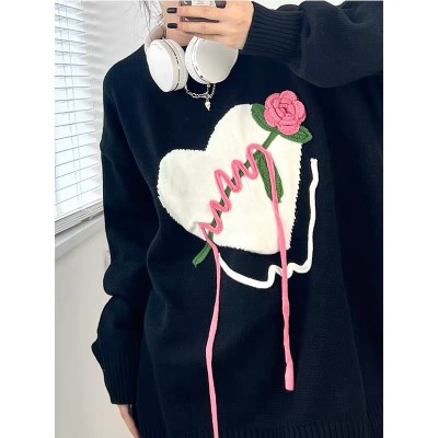 Japanese style lazy sweater loose coat for women