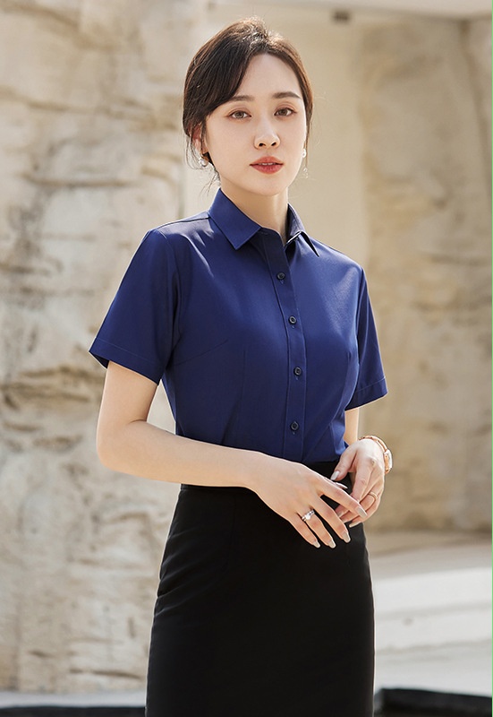Summer overalls work clothing bamboo fiber shirt for women