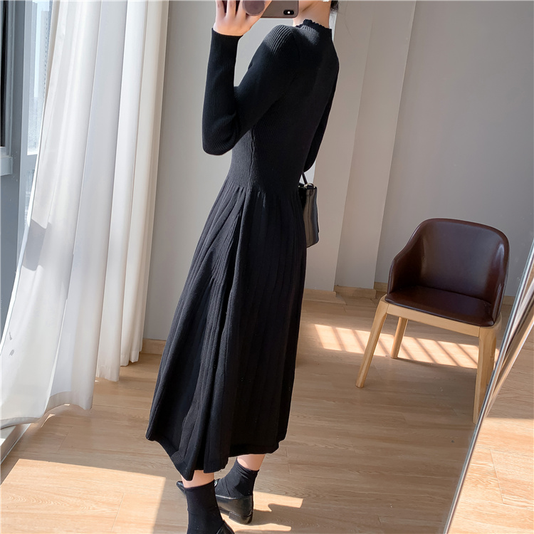 Exceed knee sweater knitted long dress for women