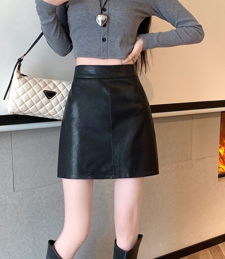 Black anti emptied skirt fold high waist short skirt