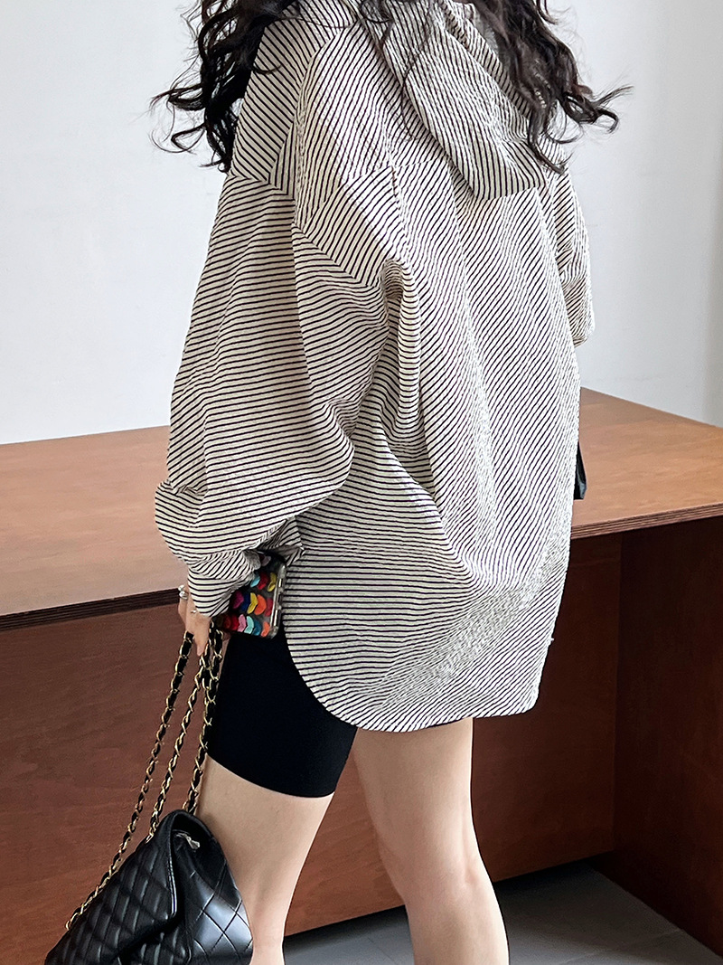 Thin hooded Casual shirt lazy half zip tops for women