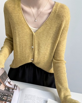Wool thin cardigan Korean style commuting sweater for women