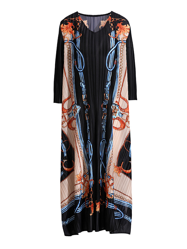 Western style dress Cover belly long dress for women