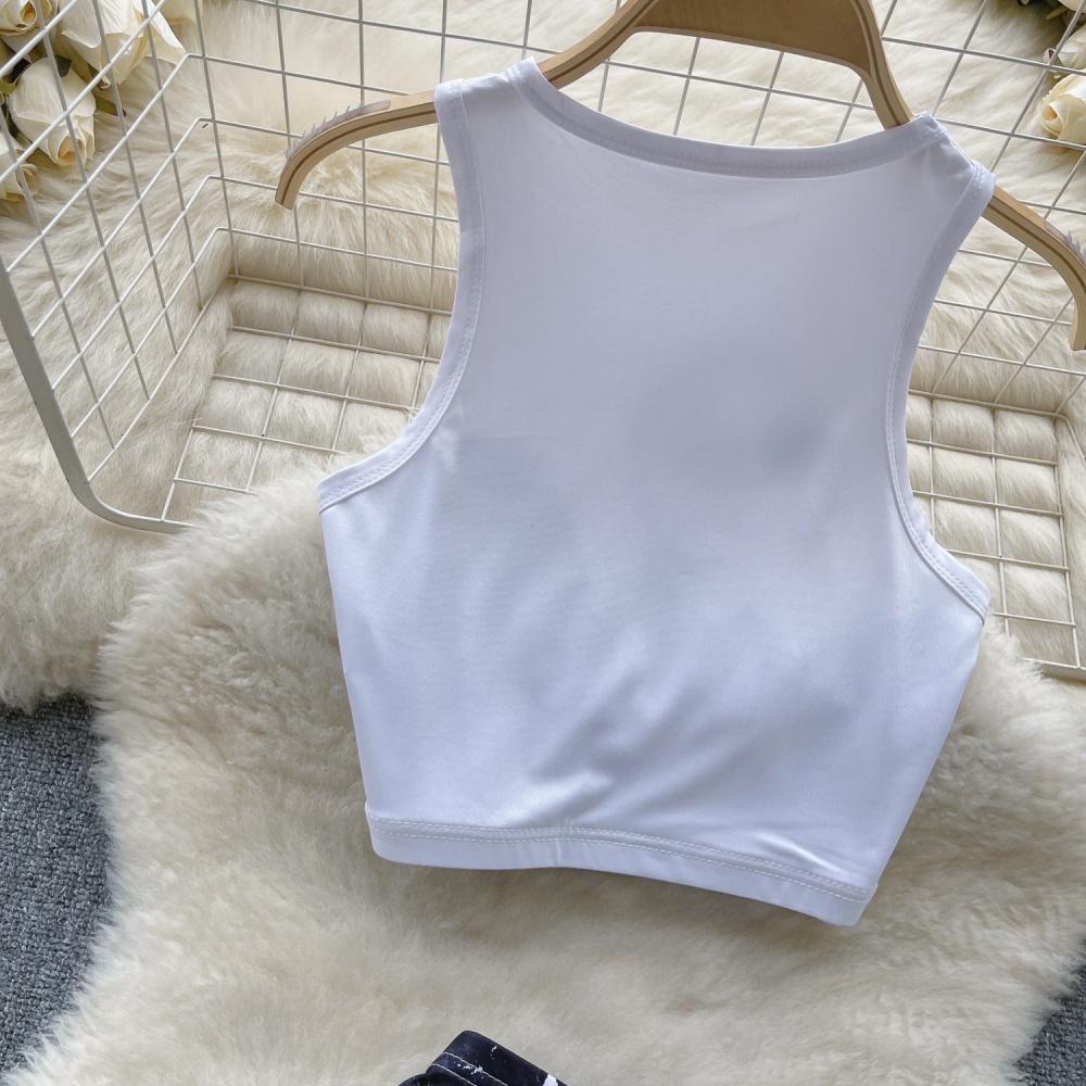 Summer sleeveless short skirt high waist vest 2pcs set