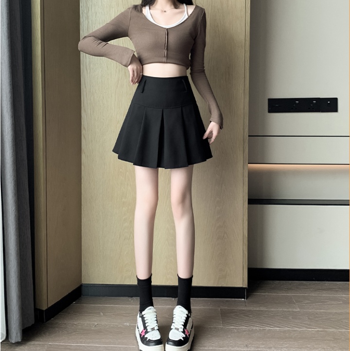 High waist pleated short skirt spicegirl skirt