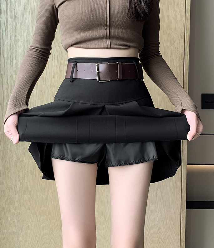 High waist pleated short skirt spicegirl skirt