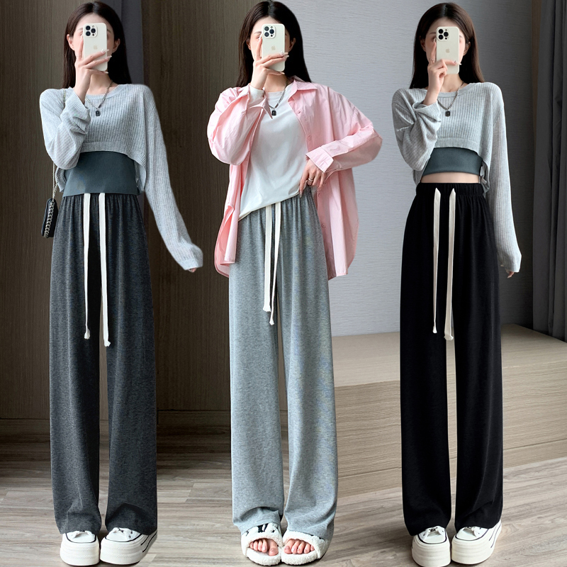 Autumn wide leg pants sweatpants for women