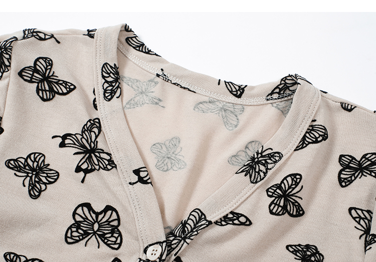 Maiden autumn sunscreen tops butterfly V-neck shirts