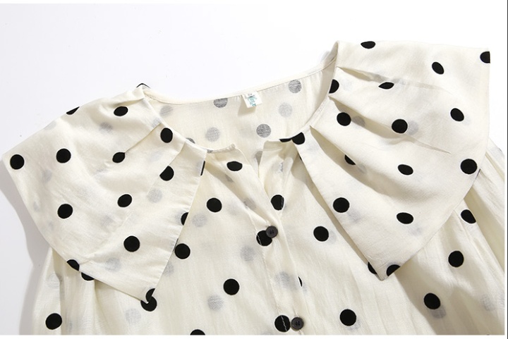 White France style shirt chiffon doll shirt for women