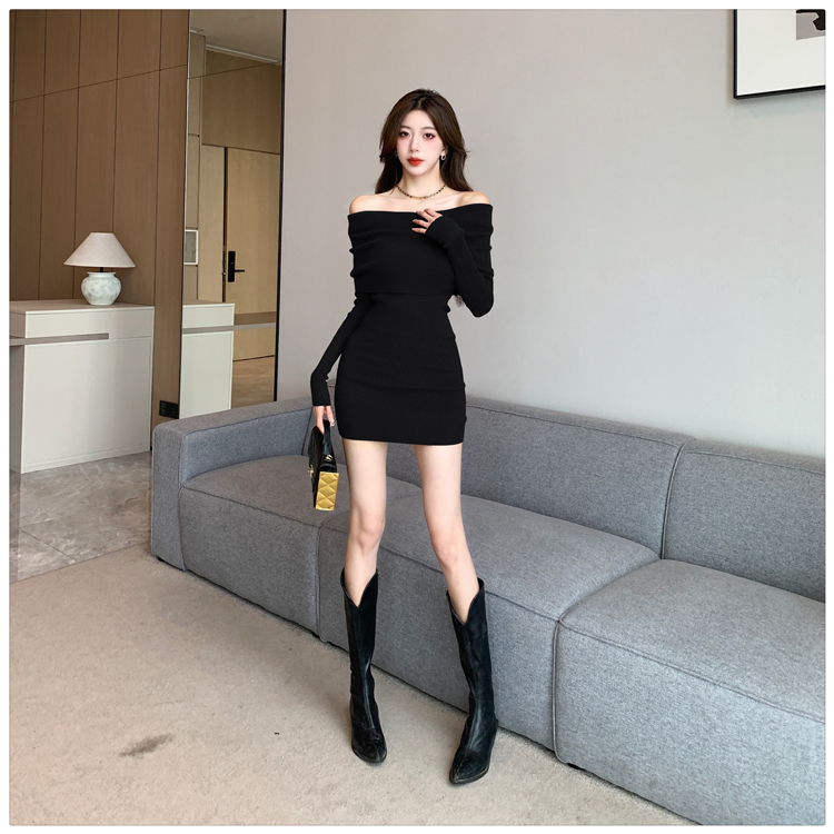 Bottoming dress autumn and winter T-back for women