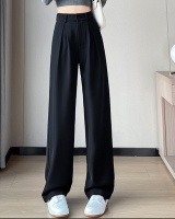 Black drape wide leg pants spring and autumn pants for women