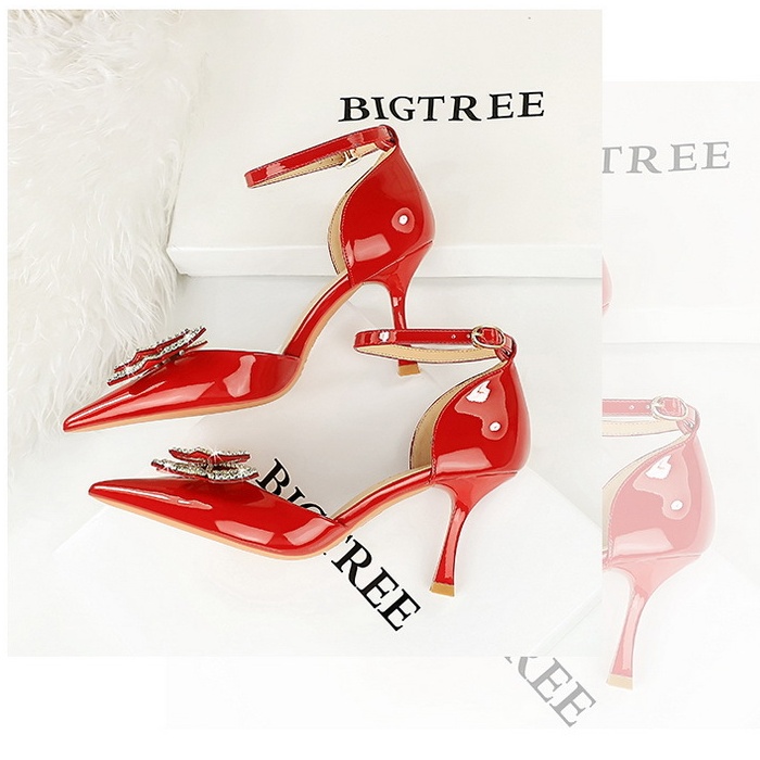 European style low high-heeled shoes banquet shoes for women