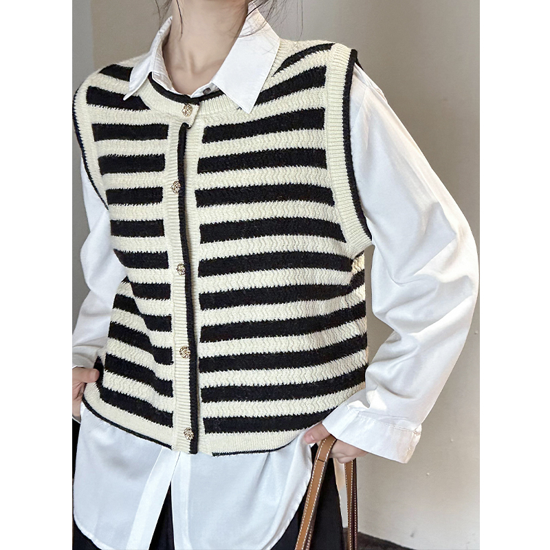Korean style pullover waistcoat all-match vest for women