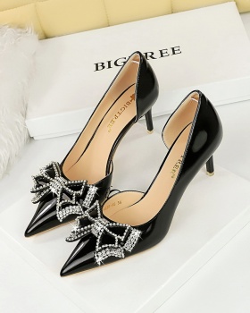 Fine-root high-heeled fashion low shoes for women