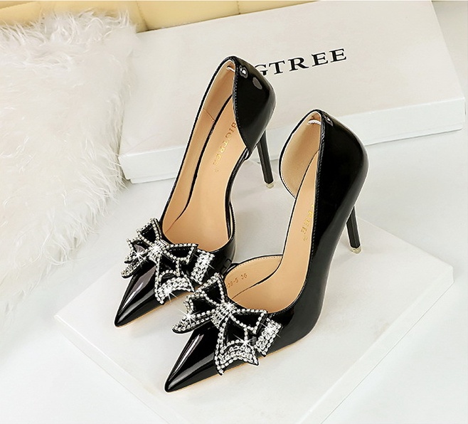 Patent leather shoes high-heeled high-heeled shoes