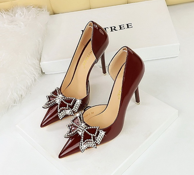 Patent leather shoes high-heeled high-heeled shoes