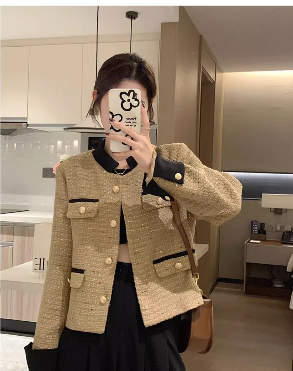 Korean style short tops spring and autumn coat