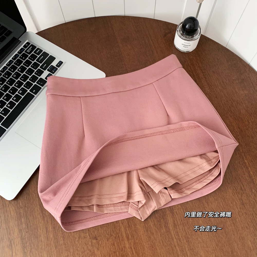 Korean style short skirt pinched waist shirt a set for women