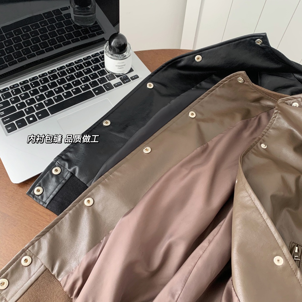Fashion leather coat retro coat