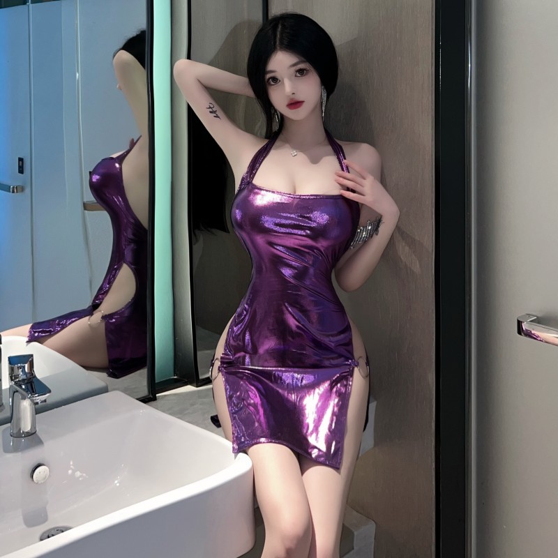 Purple sexy four seasons nightclub spicegirl dress