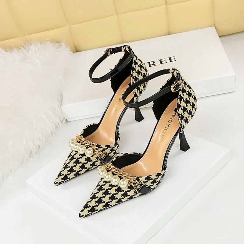 Banquet high-heeled shoes chain sandals for women