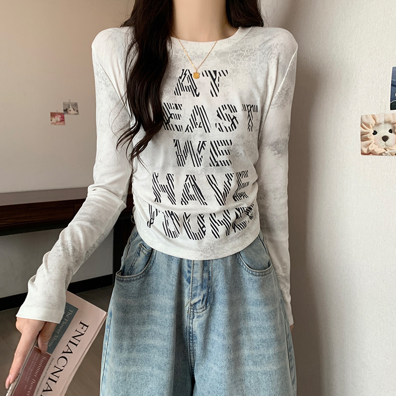 Spring and autumn tops long sleeve T-shirt for women