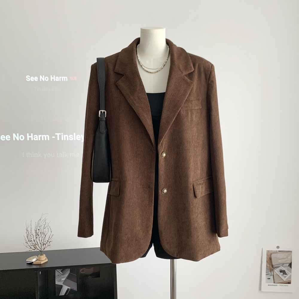 Niche spring and autumn business suit loose coat for women