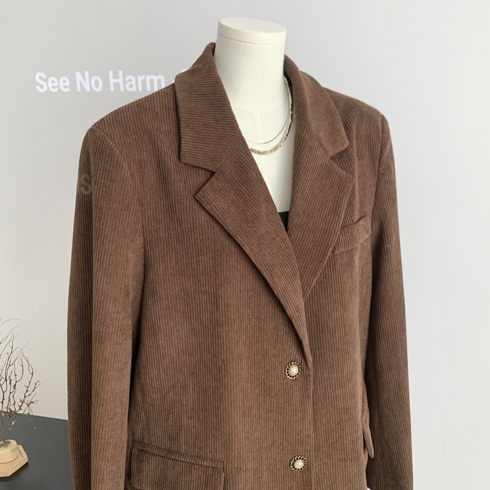 Niche spring and autumn business suit loose coat for women