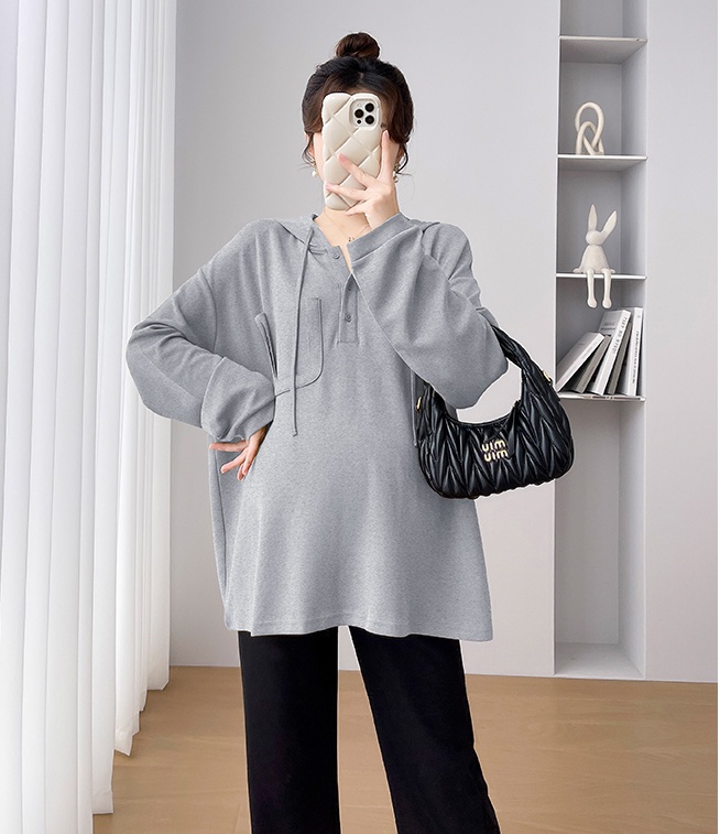Loose maternity clothing Korean style hoodie 2pcs set