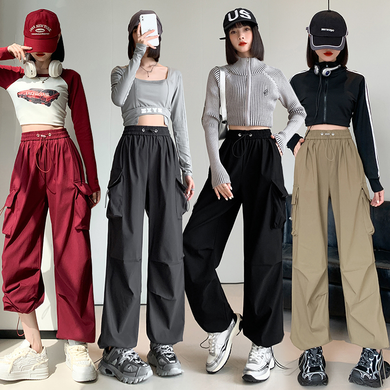 Straight loose wide leg pants autumn sweatpants for women