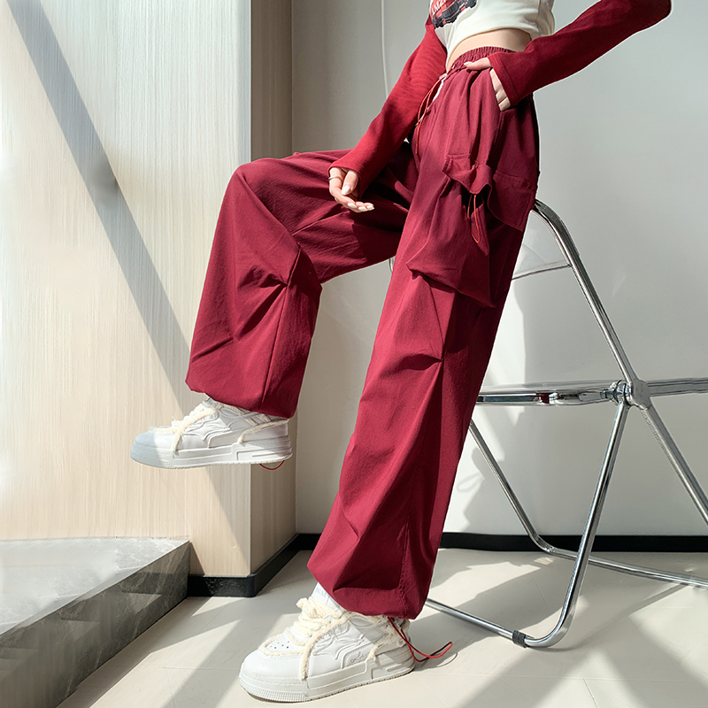 Straight loose wide leg pants autumn sweatpants for women