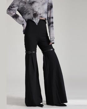 Slim thigh flare pants package hip niche long pants