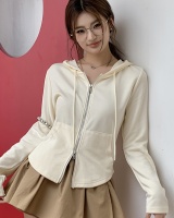 Long sleeve all-match hoodie Casual short coat for women