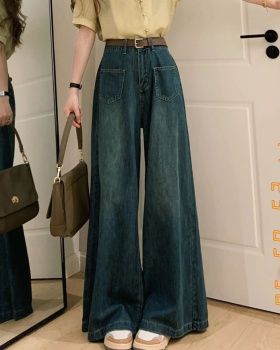 Wide leg Casual jeans all-match high waist long pants