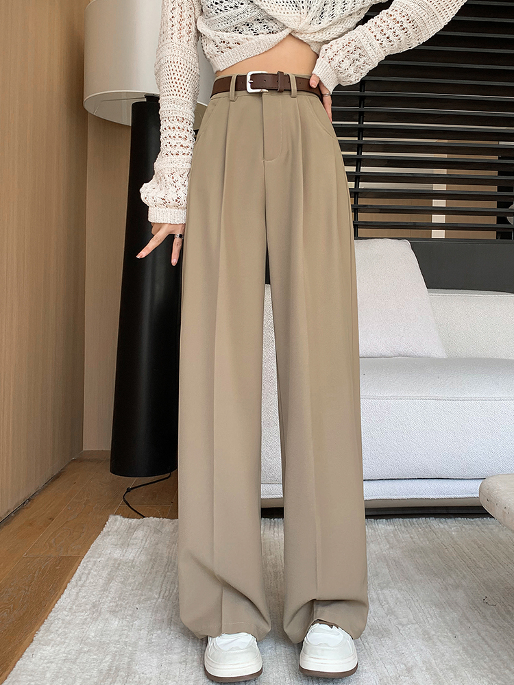 High waist wide leg pants suit pants for women