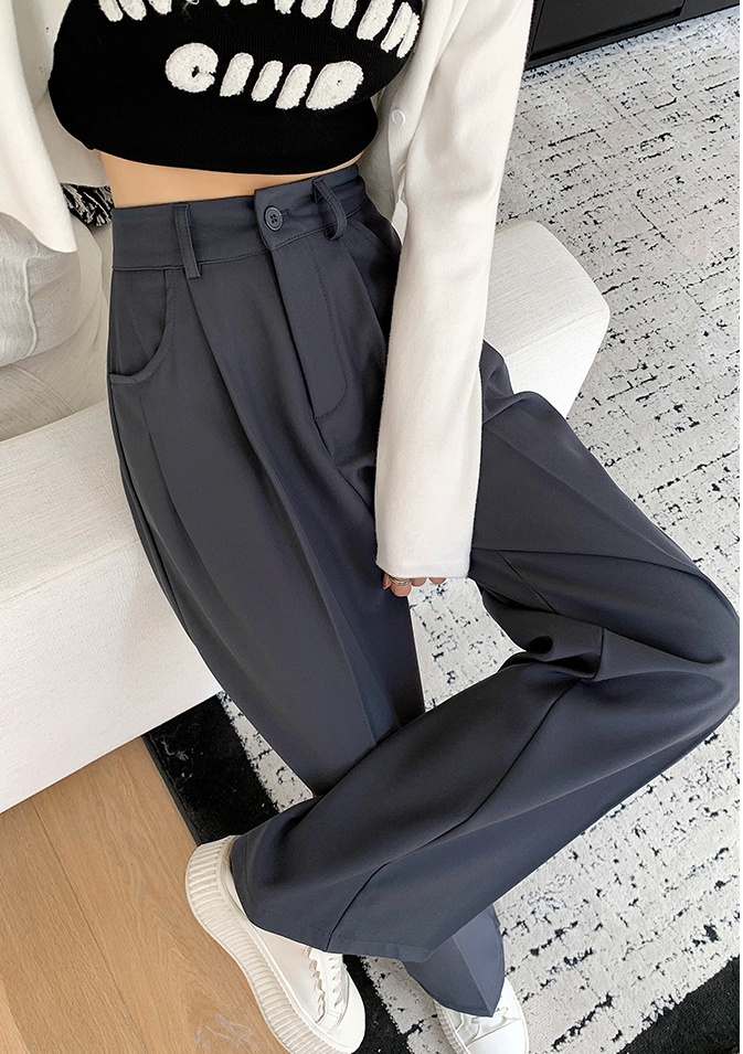 High waist wide leg pants suit pants for women