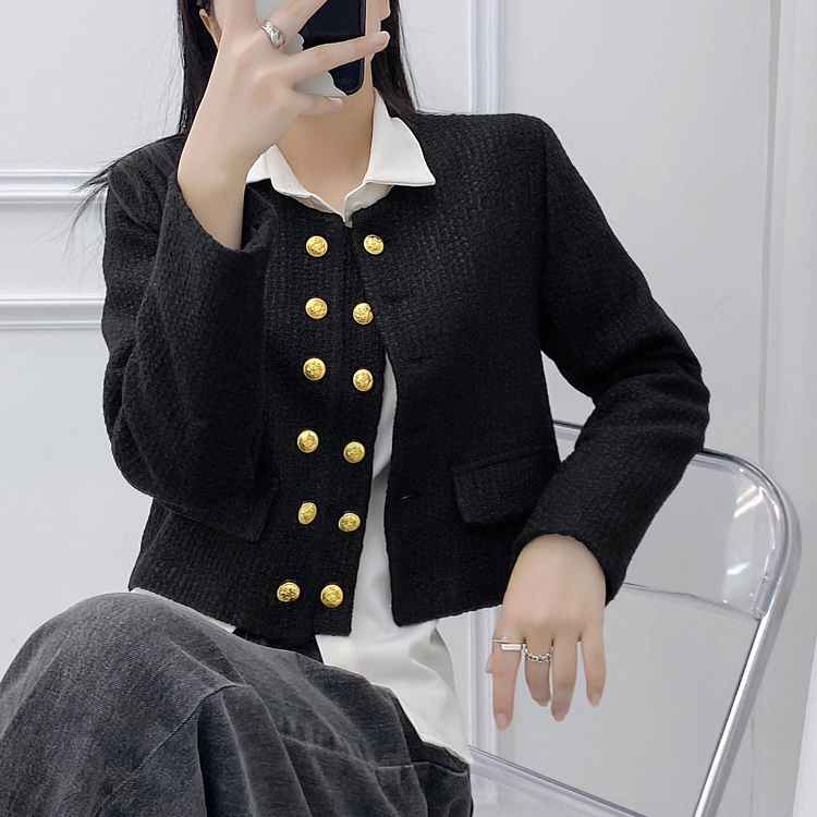 Short black tops Western style autumn coat for women