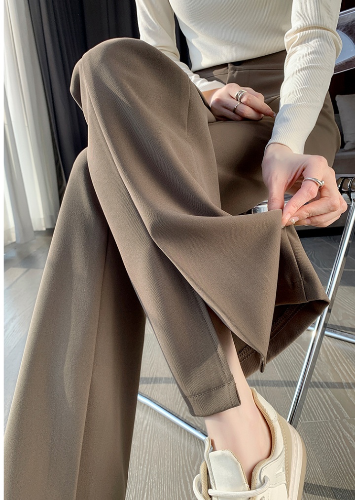 Women High Waist Mopping Suit Pants Straight Loose Long Pants