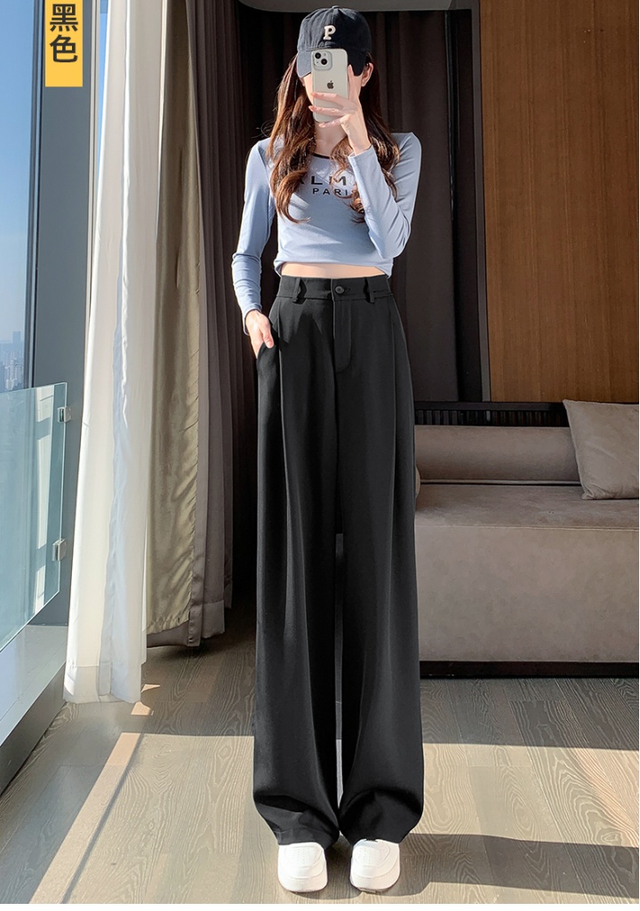 Summer suit pants spring and autumn wide leg pants for women