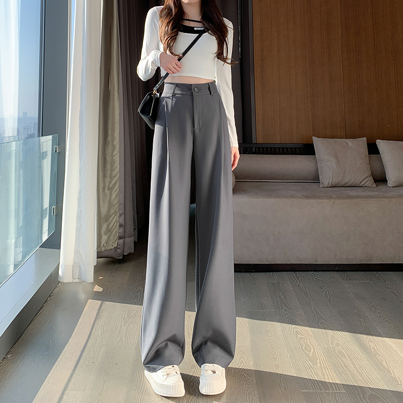 Summer suit pants spring and autumn wide leg pants for women