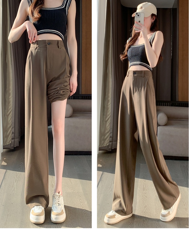 Summer suit pants spring and autumn wide leg pants for women