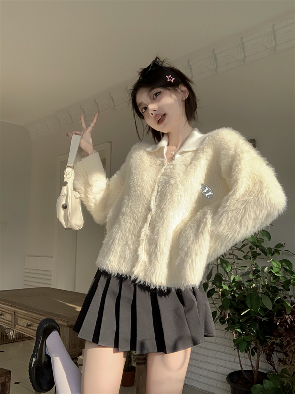 Sweet autumn and winter coat ladies knitted cardigan